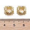 Brass Micro Pave Cubic Zirconia European Beads KK-Q006-40G-3