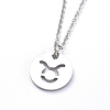 Non-Tarnish 304 Stainless Steel Pendant Necklaces NJEW-E147-06P-1