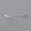 304 Stainless Steel Prong Earring Settings X-STAS-O098-06S-03-2