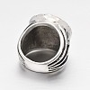 Fashionable Retro Men's 316 Stainless Steel Wide Band Finger Rings RJEW-J066-33-19mm-4