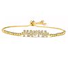 Mother's Day Brass Micro Pave Clear Cubic Zirconia Slider Bracelets FS-WGA4315-06-1