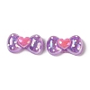 Glitter Plated Resin Cabochons RESI-H163-09A-1