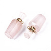 Faceted Natural Rose Quartz Pendants G-T131-14G-3