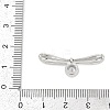 Brass Micro Pave Clear Cubic Zirconia Toggle Clasps Parts KK-U051-05P-3