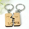 Romantic Gifts Ideas for Valentines Day Wood Hers & His Keychain X-KEYC-E006-20-1