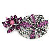 Zinc Alloy Colorful Rhinestone Brooch JEWB-U011-03AS-02-1