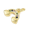 Brass Micro Pave Cubic Zirconia Pendants KK-L231-01G-02-2