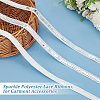 Sparkle Polyester Lace Ribbons OCOR-WH0090-67A-4