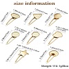 8Pcs 8 Styles Alloy Alligator Hair Clip Finding PHAR-CJ0001-03-6