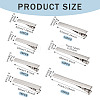 70Pcs 7 Styles Iron Flat Alligator Hair Clip Findings IFIN-TA0001-69-5