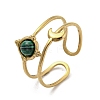 304 Stainless Steel with Synthetic Malachite Ring RJEW-Z031-01H-03-1