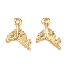 Ocean Theme Brass Micro Pave Cubic Zirconia Charms X1-KK-F902-08L-G-1