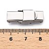 Tarnish Resistant Smooth Surface 201 Stainless Steel Watch Band Clasps STAS-R063-64-3