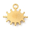 Real 18K Gold Plated 304 Stainless Steel Pendants STAS-A084-19G-03-2