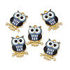 Painted Alloy Pendants PALLOY-P288-01G-04-3