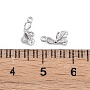Brass Micro Pave Clear Cubic Zirconia Pendants KK-K351-46E-P-3