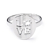 Non-Tarnish 304 Stainless Steel Word Love Adjustable Ring for Women RJEW-I097-01P-2