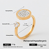 304 Stainless Steel Rhinestone Cuff Rings for Couple CR2067-14-1