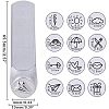 Iron Metal Stamps AJEW-BC0005-67A-2