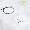2Pcs Zinc Alloy Star Charm Bracelets for Women BJEW-LP0002-44-3