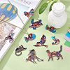 18Pcs 9 Styles Printed Alloy Pendants ENAM-CJ0005-30-6