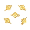 Brass Pave Cubic Zirconia Rhombus Connector Charms KK-P347-04G-02-1