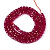 Lab Grown Red Corundum Beads Strands G-N351-02A-01-2