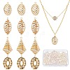 BENECREAT 16Pcs 4 Style Brass Pendants KK-BC0008-06-1