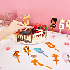 SUPERDANT 6Pcs 6 Style Acrylic Cake Insert Card Decoration BAKE-SD0001-03-3