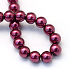 Baking Painted Pearlized Glass Pearl Round Bead Strands X-HY-Q330-8mm-72-4