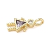 Brass Micro Pave Cubic Zirconia Pendants ZIRC-I356-17G-B13-2