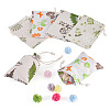20Pcs 4 Styles Polycotton(Polyester Cotton) Printed Packing Pouches Drawstring Bags ABAG-TA0002-10-2