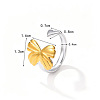 304 Stainless Steel Cuff Open Rings for Women WGB6E51-01-4