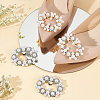 WADORN 4Pcs 2 Colors Detachable Iron Rhinestone Shoe Buckle Clips AJEW-WR0002-40-5