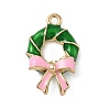 Christmas Alloy Enamel Pendants ENAM-F156-01G-03-1