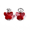 Faceted Transparent Glass Charms GLAA-T024-06I-2