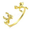 Rack Plating Bowknot Brass Cuff Bangles for Women BJEW-B106-25A-G-2