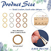 1600Pcs 4 Colors  Iron Brass Open Jump Ring IFIN-ME0001-15-2