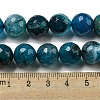 Faceted Natural Dragon Veins Agate Beads Strands X-G-F447-12mm-P05-5