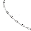 Adjustable 304 Stainless Steel Dapped Chain Necklaces LS-NJEW-K270-02P-3