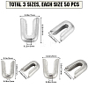 150Pcs 3 Styles 201 Stainless Steel Cover Cap STAS-GF0001-19-2