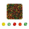 50G 5 Styles Christmas Theme Transparent Colours Glass Seed Beads SEED-YW0002-62E-1