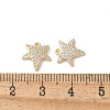 Brass Micro Pave Clear Cubic Zirconia Pendants KK-Q031-29G-3