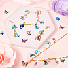 Printed Alloy Enamel Pendants PALLOY-PH0013-29-3