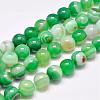 Natural Striped Agate/Banded Agate Bead Strands G-G962-8mm-M-2