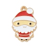 Christmas Alloy Enamel Pendants ENAM-K074-01G-10-1