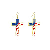 Independence Day Alloy Enamel Dangle Earrings FS-WG51290-03-1