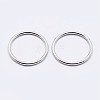 Rhodium Plated 925 Sterling Silver Round Rings STER-F036-03P-0.5x3-2