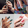 Stainless Steel DIY Nail Art Templates MRMJ-WH0092-012-6