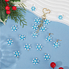 20Pcs Glass Seed Beaded Snowflake Pendants FIND-SC0020-41-4